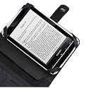 Navitech Black Genuine Napa Leather Flip Open 6 Inch Book Style Carry Case / Cover for the Sony PRS T1 Touch e-reader device