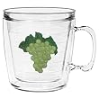 Grapes (Green) 12 oz Insulated Coffee Mug, Clear