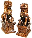 Chinese Foo Dog Bookends Bronze Finish Fudog
