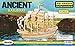 Puzzled, Inc. 3D Natural Wood Puzzle - Ancient Sailboat