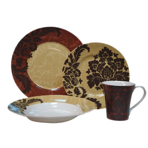 222 Fifth La Belle, Spice Dinnerware Set, Service for 4 by 222 Fifth