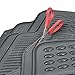 1 Piece MotorTrend Premium Odorless Heavy Duty Trimmable High Grade Rubber Liner Floor Mat (GRAY)