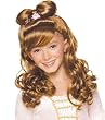 Brown Long Wig with Flower - Child Std.