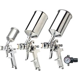 Vaper 19220 HVLP Triple Set-Up Spray Gun Kit - 4 Piece