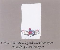 Reutter Porcelain Miniature Dresden Rose Bath Towel