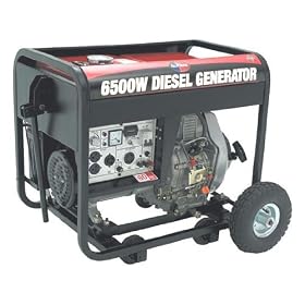 All Power America APG3201 6,500 Watt 10 HP Diesel Powered Generator With Electric Start & Wheel Kit  (Non-CARB Compliant)