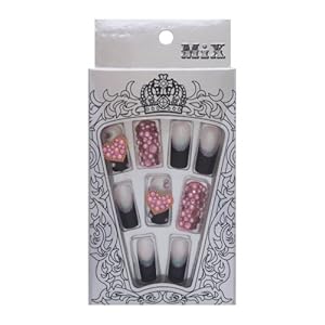 【クリックで詳細表示】リコアング・ミックスネイルチップ Mix-003 デザインネイル24ピース入り【HTRC3】