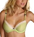 Betsey Johnson Women's Zipper Stripe Lightly Lined Demi Bra