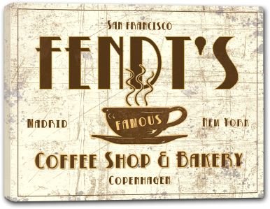 FENDT'S Coffee Shop & Bakery Stretched Canvas Print