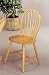 4 Pk Solid Wood Natural Windsor Chairs w/ Spindle Back