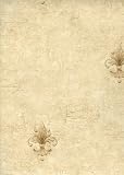 Almond Fleur de Lis Wallpaper
