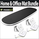 Powermat PMM-HO100 Home & Office Mat Bundle With 2 Powermat Receiver Universal Powercubes