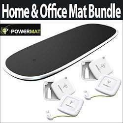 Powermat PMM-HO100 Home & Office Mat Bundle With 2 Powermat Receiver Universal Powercubes