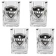 Houston Dynamo MLS 4pc Square Shot Glass Set - Primary Team Logo by Great American Products