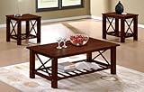 Beautiful Design of 3-pcs Set of Wooden Coffee Table and 2 End Tables #PD F31128
