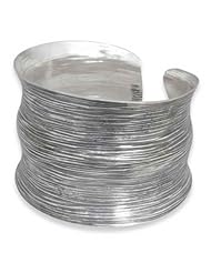 Sterling silver cuff bracelet, Rain
