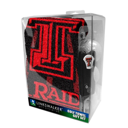Texas Tech Red Raiders Ncaa Jacquard Golf Towel Gift Pack W/ Balls Repair Tool Marker