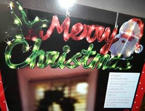 Amazon.com : Large Lighted Hanging Merry Christmas Sign Light Yard