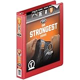 Wilson Jones Heavy Duty Round Ring View Binder with Extra Durable Hinge, 1 Inch, Customizable, Red (W363-14-1797)