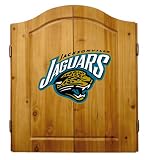 NFL Jacksonville Jaguars Solid Pine Cabinet And Bristle Dartboard Set