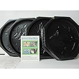 Home Garden Stepping Stone Molds 4 Leaf Impressions 11 in Diameter New W Instructions