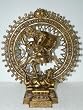 Dancing Lord Shiva in Ring Of Fire Nataraja Brass Statue India 18"