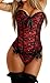 Indrah Women Emboridery Corset Top Sexy Lingerie Sets Underwear with G-string