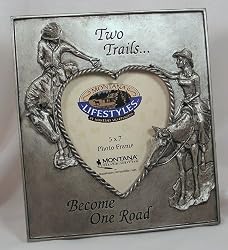 Two Trails Become One Road 5x7 Heart Frame