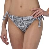 Mossimo® Black Women's Mosaic Side Tie Bikini Bottom - Black/White