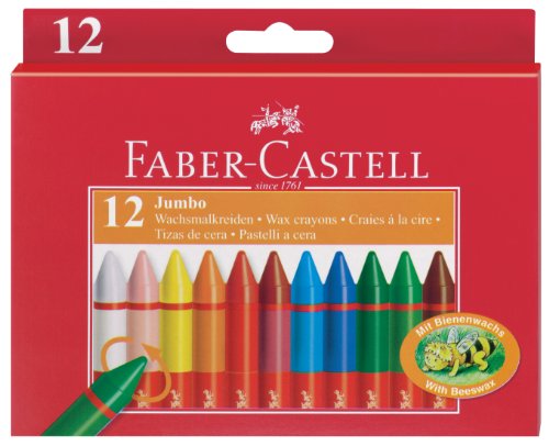 Faber-Castell Faber-Castel 120012 - Wachsmalkreiden mit Bienenwachs 12St&uuml;ck in Kartonetui