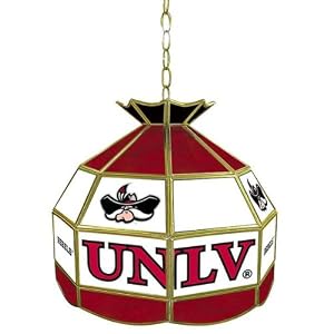 Trademark UNLV stained glass Tiffany lamp - 16-inch