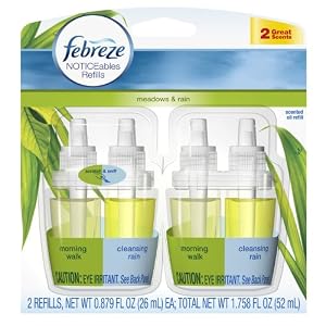 Febreze Noticeables Meadows & Rain Air Freshener Refill (2 Count; .879 Fl Oz Each), 1.758 Ounce