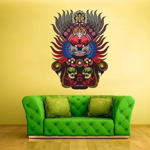 Color Wall Decals Decor Art Mural Sticker Mask Face Ethnic Religion Indian Antique Bedroom Design (Col19)
