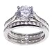 Diamond Cut Signity Stone Cubic Zirconia in Sterling Silver Full Eternity Classic Solitaire Ring by Designer Michael Valitutti- OVERSTOCK Clearance Sale!