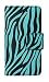Reiko Wallet case 3 in 1 with Zebra Pattern & kickstand for IPHONE 5 - Retail Packaging - Blue RS.1345.00
