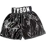 Mike Tyson Autographed Black Boxing Trunks By Steiner Sports
