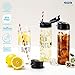 The Bottle TheJD Transparent Bucket Pail Water Bottle BPA Free Non-Toxic 550ml - 18oz (Tea-Bottle)