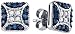 Beautiful White Gold 1/2 Ctw Blue and White Diamond Earrings ** SPECIAL **
