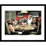 C. M. Coolidge (Bold Bluff, Dogs Playing Poker) Framed Art Poster Print - 20 X 16 by Adam Hersh Posters