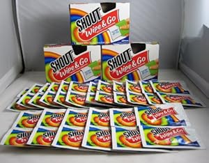 Shout Wipes - Portable Stain Treater Towelettes - Pack of (36) Wipes