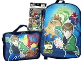 Ben 10 Ten Alien Force Large Backpack Bag Lunchbox Lunch Bag Stationary Set Total 8 pieces