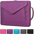 BRINCH&reg; Fashion Durable Envelope Nylon Fabric 14 Inch Laptop / Notebook / Macbook / Ultrabook / Tablet Computer Bag Shoulder Carrying Envelope Case Pouch Sleeve With Shoulder Strap Pockets and Card Slots (Purple)