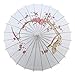 Quasimoon Patterned Paper Parasol Umbrellas by PaperLanternStore (32 Inch, White Cherry Blossom)