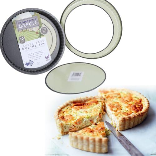 The Great British Bake Off Teflon Non Stick Steel Loose Base Quiche Flan Tin