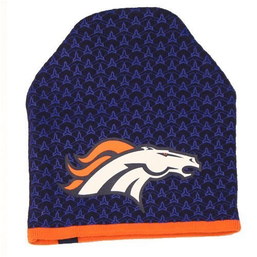 NFL Licensed Reebok Denver Broncos Authentic Sideline Blue Vapor Knit Beanie Hat Ski Skull Cap Lid Toque