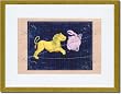 Gold Framed/Matted Print 17x23, Cancer and Leo #1