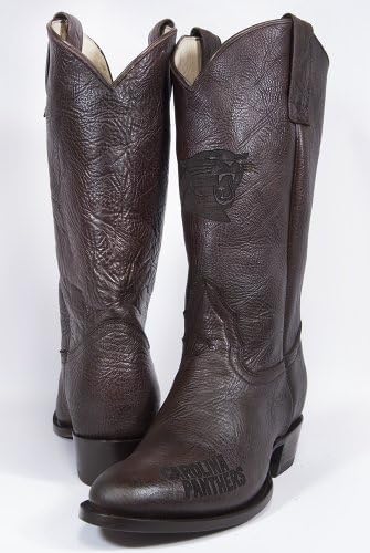 NFL Carolina Panthers Men's Traditional Toe Western Boot, Brown, 10.5
