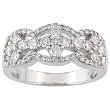 14K White Gold Diamond Ring - 1.00 Ct.