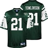 Men's LaDainian Tomlinson #21 New York Jets NFL Premier Football Jersey by Reebok (Green-White)