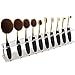 Yoseng Toothbrush Makeup Brushes Storage Place Organizer Clear Acrylic 10 Lattices Cosmetic Display Stand Shelf